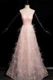 Pink Sequins One Piece Dress Cape Set Prom Dress