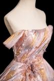 Shiny Pink Fluffy Princess Prom Dress