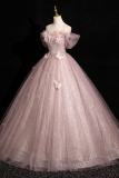 Butterflies Flowers Fluffy Princess Formal Dress