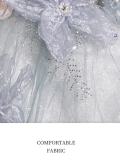 Flowers at the Chest Fluffy Princess Prom Dress