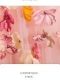 Strapless Flowers Fluffy Princess Prom Dress