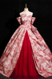 Retro Front Opening Fluffy Princess Prom Dress