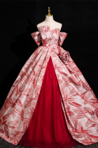 Retro Front Opening Fluffy Princess Prom Dress