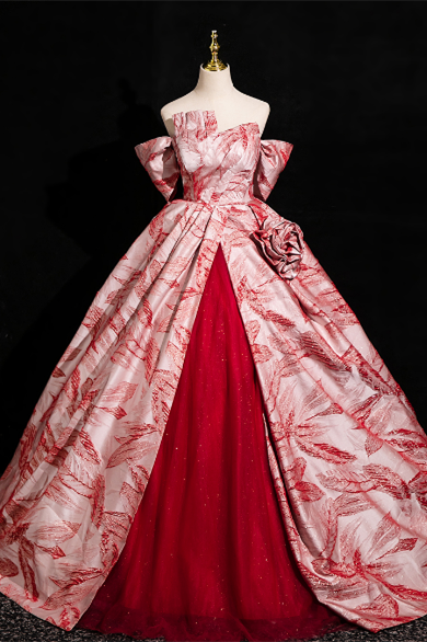 Retro Front Opening Fluffy Princess Prom Dress
