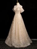 Pattern Sequins Princess Prom Dress