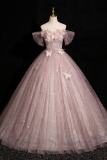 Butterflies Flowers Fluffy Princess Formal Dress