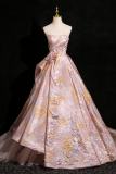 Shiny Pink Fluffy Princess Prom Dress