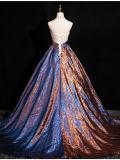 Shiny Off Shoulder Fluffy Princess Prom Dress
