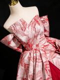 Retro Front Opening Fluffy Princess Prom Dress