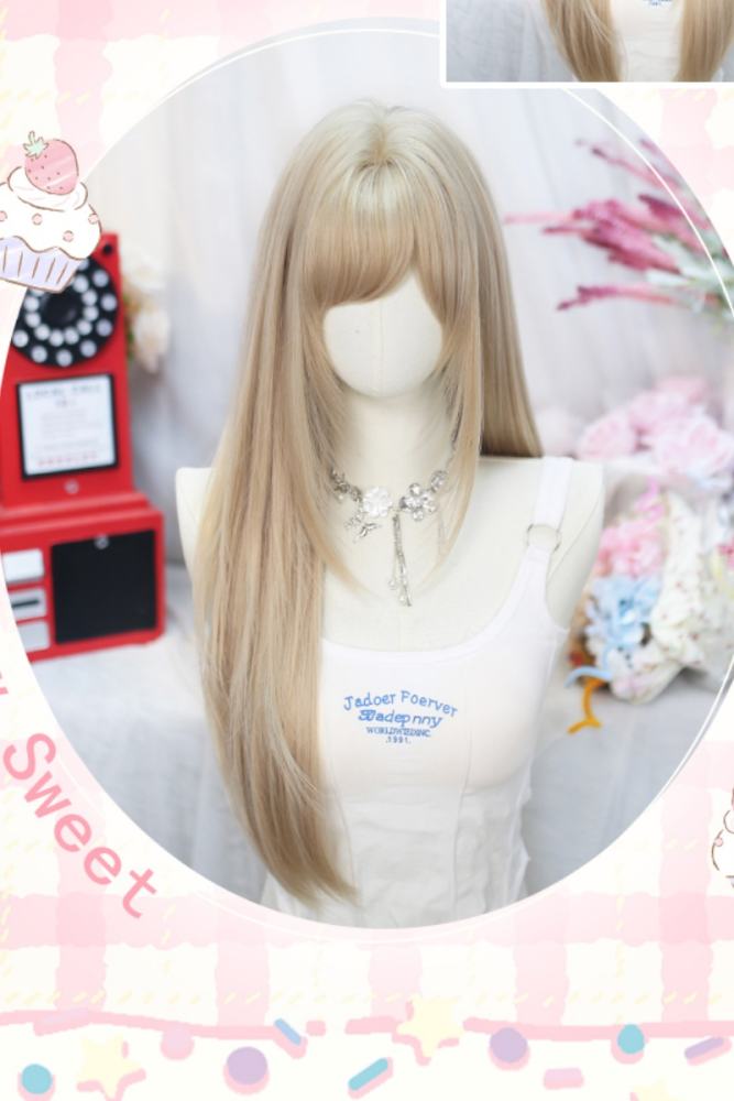 Dalao Home Natural Long straight Hair Lolita Wig