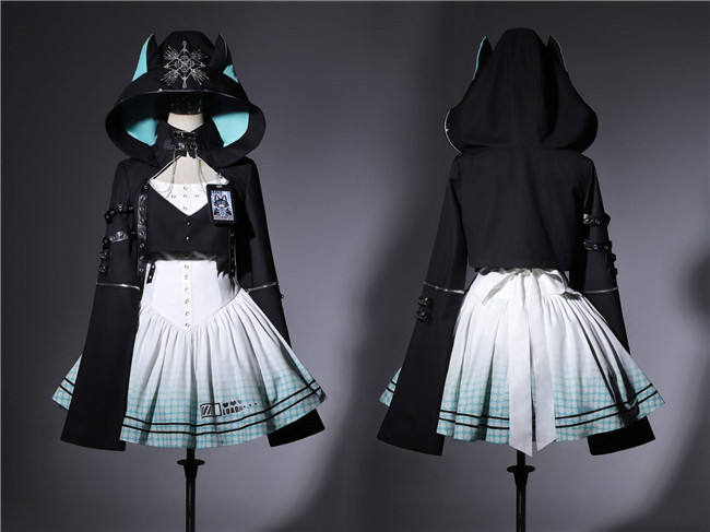 Electric Cat Cyberpunk Lolita Dress and Hooded Coat