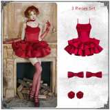 Withpuji Cowl Neck Boned Lolita Dress, Train and Accessories