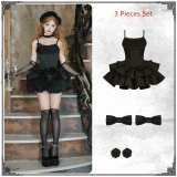 Withpuji Cowl Neck Boned Lolita Dress, Train and Accessories
