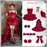 Withpuji Cowl Neck Boned Lolita Dress, Train and Accessories