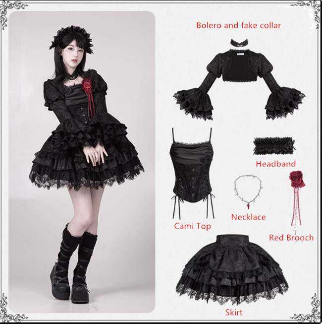 Withpuji Twilight Black Gothic Set and Accessories