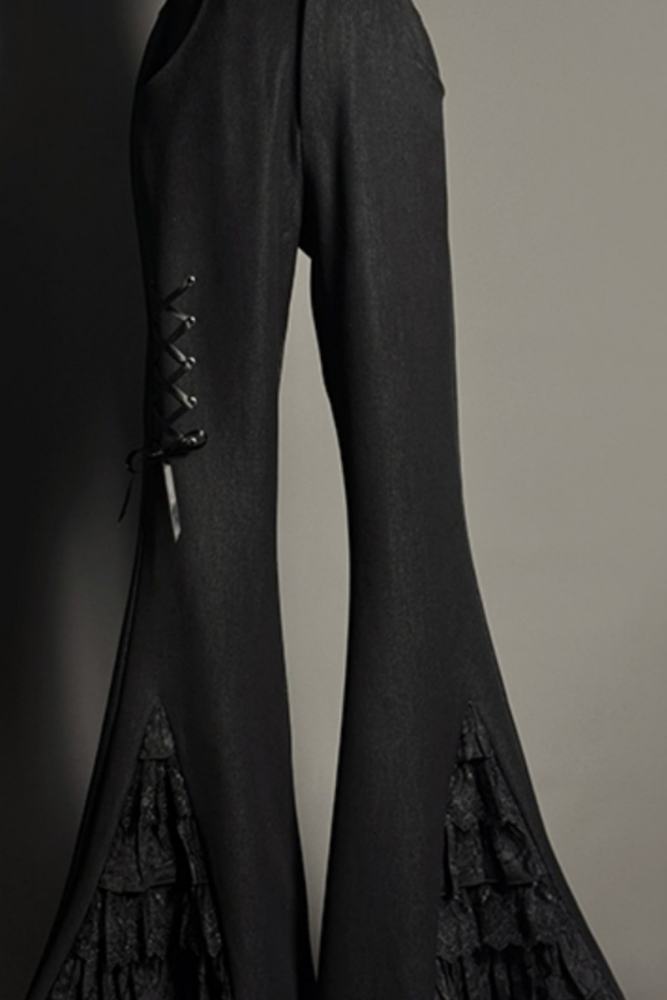 Rabbit and Cat Theme Halter Neck Top, Tiered Skirt and Trousers