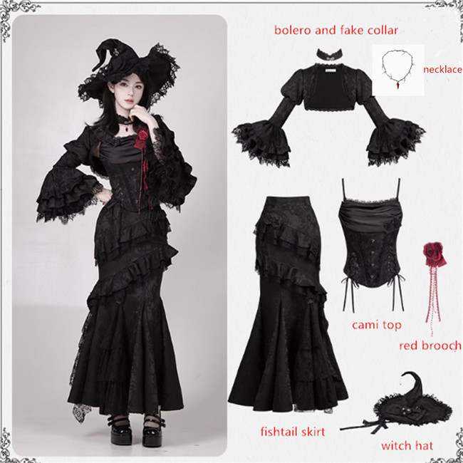 Withpuji Twilight Black Gothic Set and Accessories