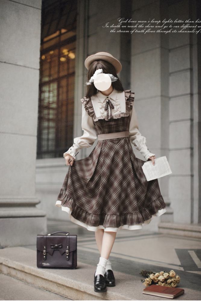 Dusk of the Thames Retro Lolita Dress,  Coat and Tie