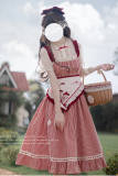 Picnic Red Plaid Lolita Jumper, Shirt and Apron