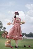 Picnic Red Plaid Lolita Jumper, Shirt and Apron