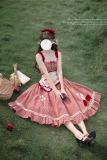 Picnic Red Plaid Lolita Jumper, Shirt and Apron