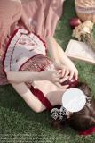 Picnic Red Plaid Lolita Jumper, Shirt and Apron
