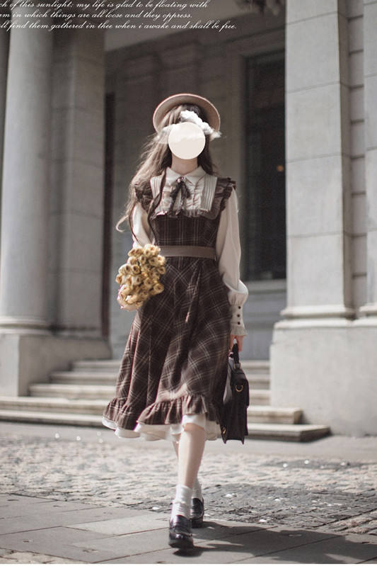 Dusk of the Thames Retro Lolita Dress,  Coat and Tie