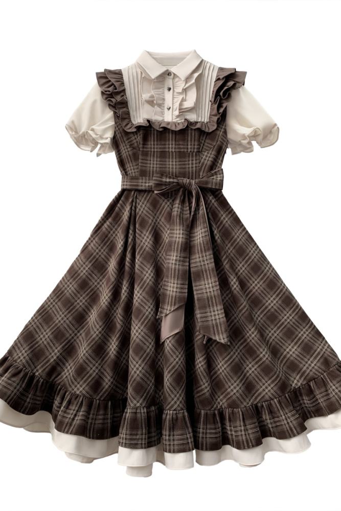 Dusk of the Thames Retro Lolita Dress,  Coat and Tie