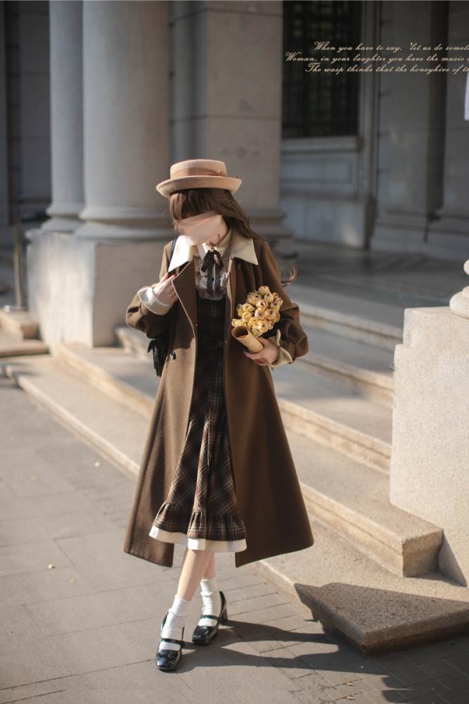 Dusk of the Thames Retro Lolita Dress,  Coat and Tie