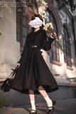 Retro Elegant Swan One Piece Dress and Tie