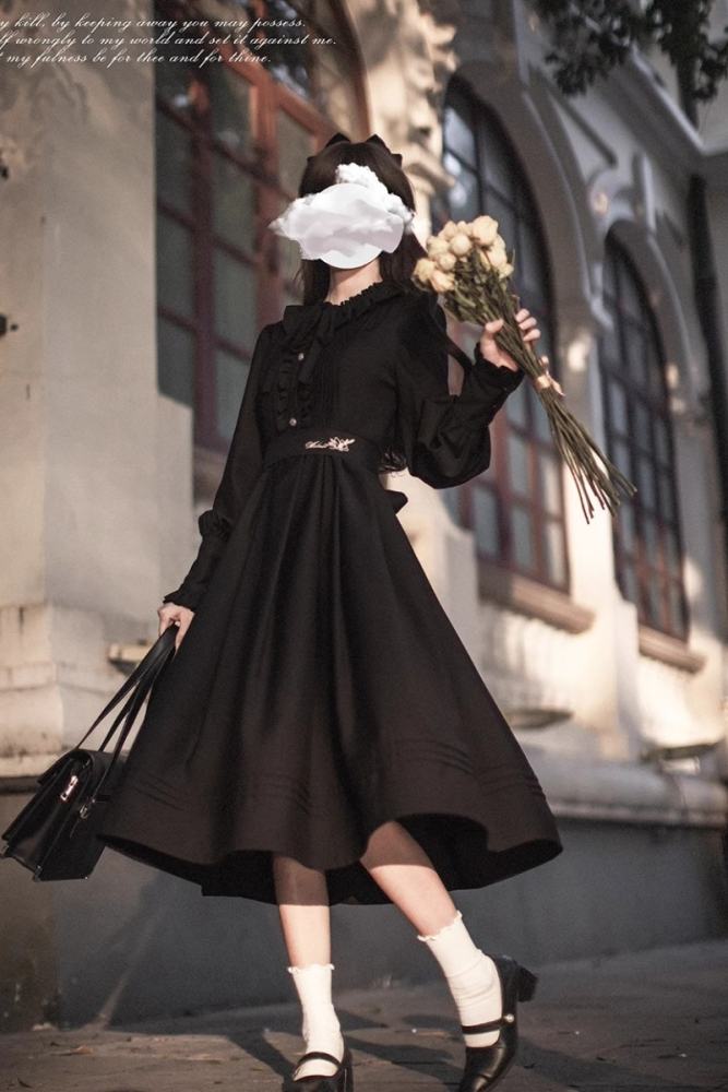 JK Sailor Elegant Swan One Piece Dress and Tie