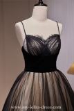 Black Lace Long Princess Prom Dress