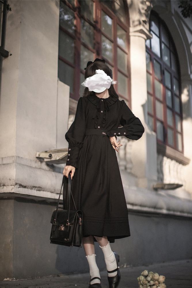 JK Sailor Elegant Swan One Piece Dress and Tie