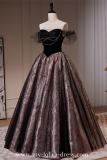 Long Black Slim Fluffy Princess Prom Dress