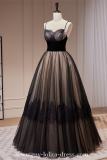 Black Lace Long Princess Prom Dress