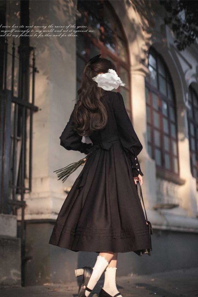 JK Sailor Elegant Swan One Piece Dress and Tie