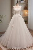 White Tie-up Long Fluffy Princess Prom Dress