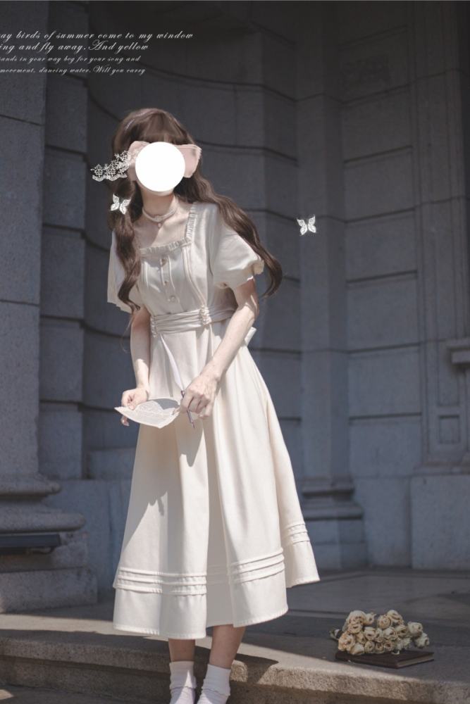 JK Sailor Square Neck Dress and Accessories