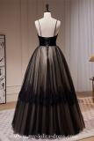 Black Lace Long Princess Prom Dress