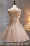 Flowers Short Princess Prom Dress