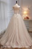 Beige Long Slim Fluffy Princess Prom Dress