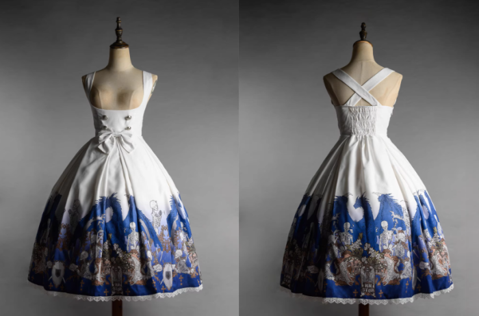 Nnstar Dragon Bone Lily Retro Gothic JSK Lolita Dress