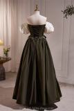 Dark Green Retro Elegant Princess Formal Dress