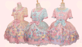 Rainbow Bunny Lolita Dress, Blouse and Accessories