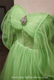 Light Green Off Shoulder Fluffy Princess Prom Dress