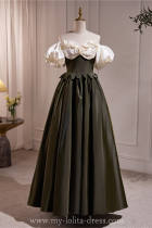 Dark Green Retro Elegant Princess Formal Dress