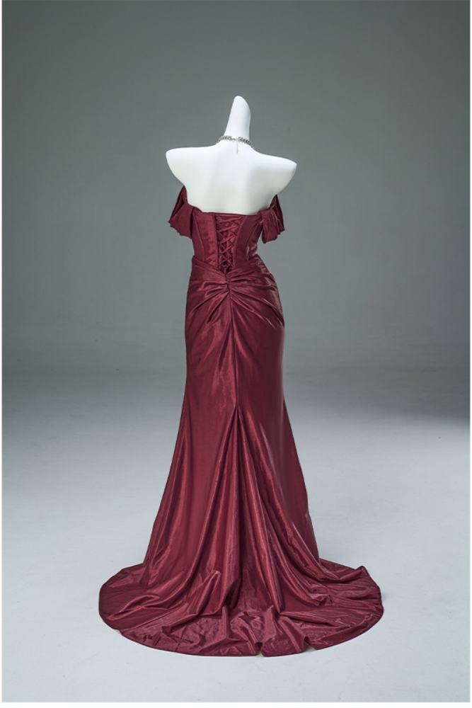 Hand Crafted Shiny Tailing Princess Prom Dress