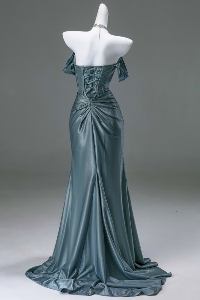Hand Crafted Shiny Tailing Princess Prom Dress