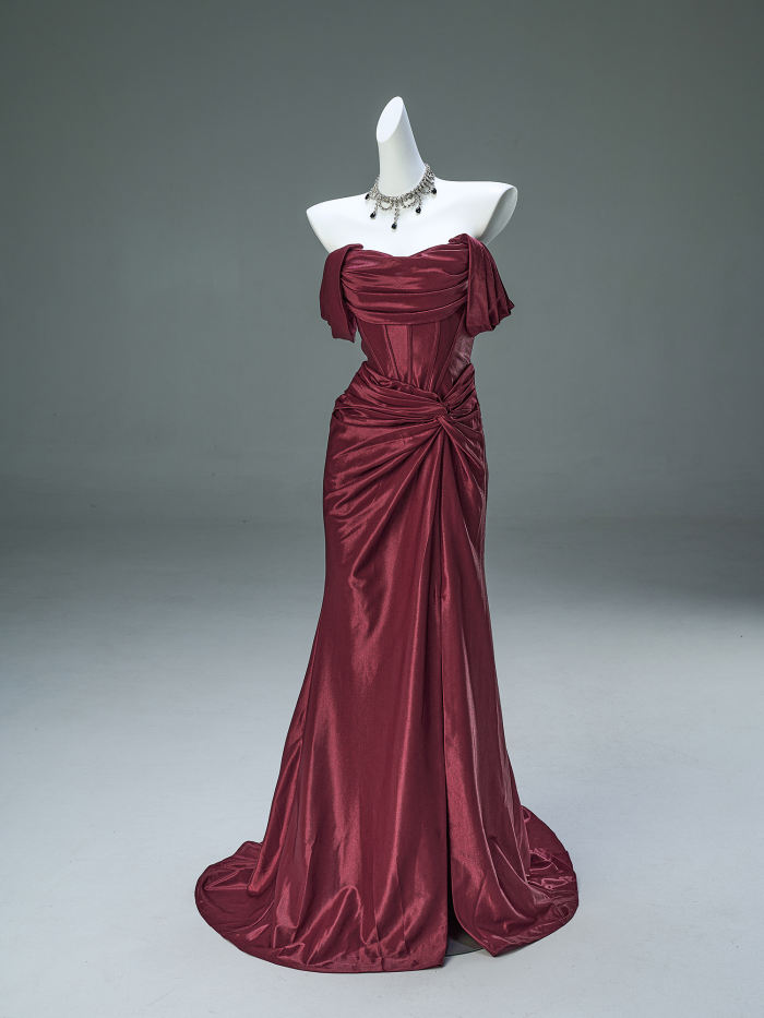 Hand Crafted Shiny Tailing Princess Prom Dress