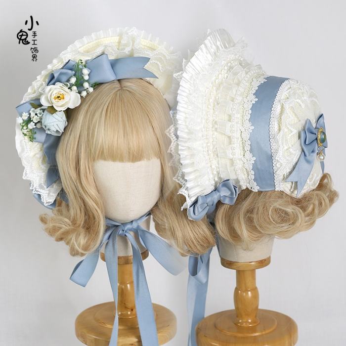 Lace Butterflies and Flowers Lolita Hat